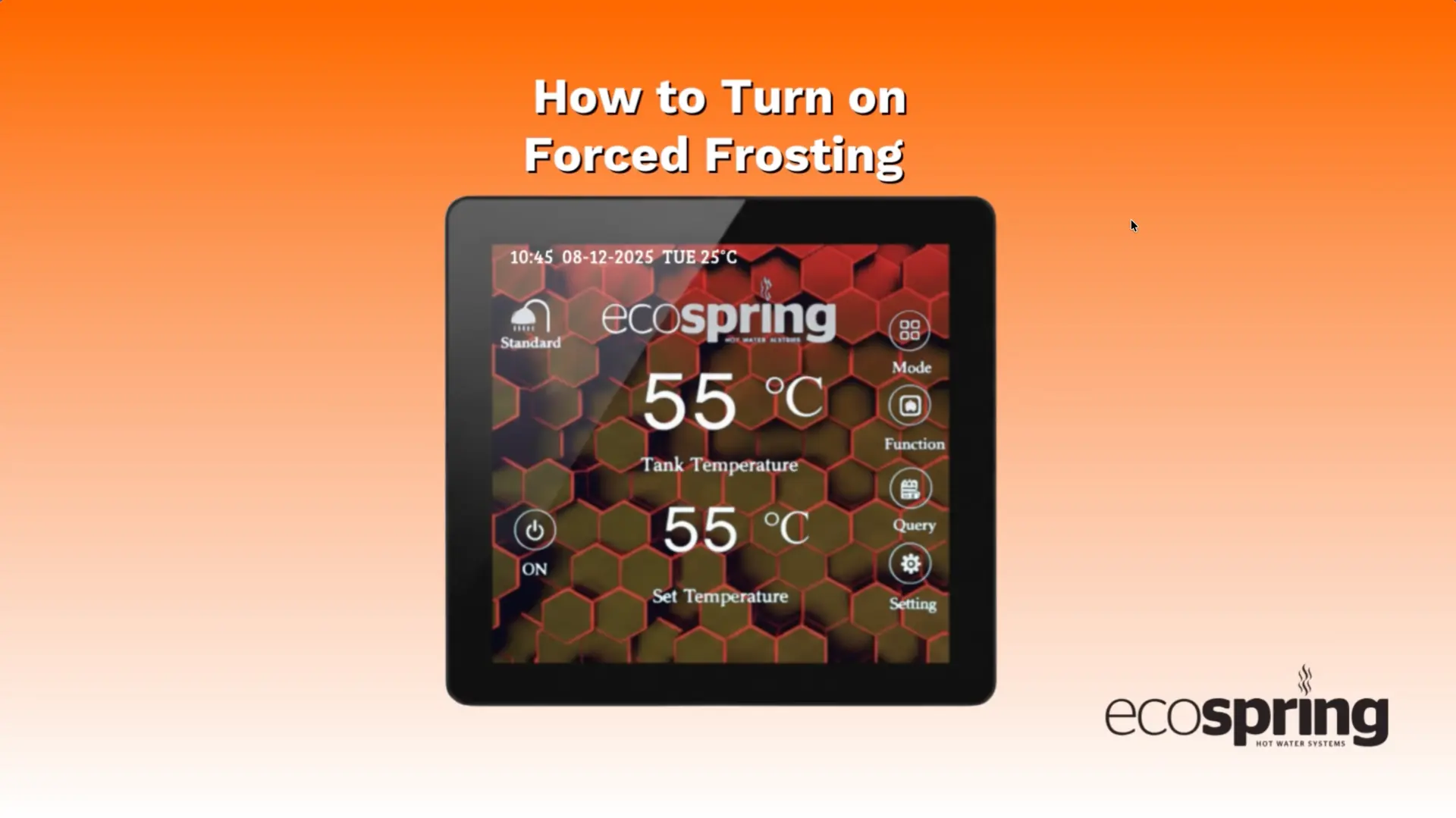 8. How to turn on forced frosting