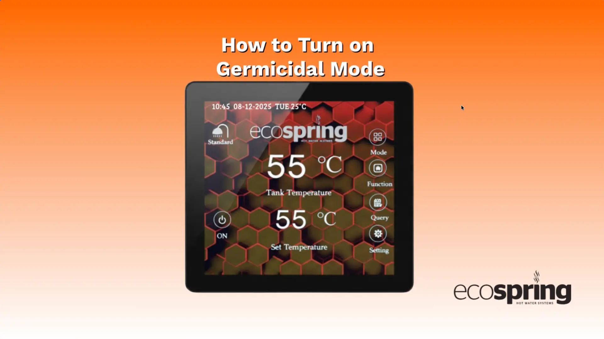 9. How to turn on germicidal mode